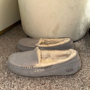 UGG Gray Sheepskin Slippers